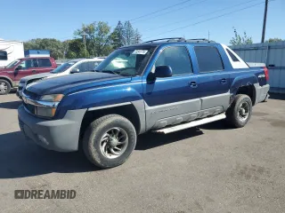 2002 Chevrolet Avalanche with VIN 3GNGK23G82G226208, listed as a Copart auction lot 73241774 with 122,231 mi miles and Salvage Title. Bid and sale history available at carsss.com. Image 1.