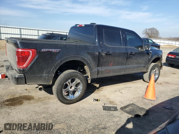 2022 Ford F-150 XL with VIN 1FTEW1EP9NKD65403, listed as a Copart auction lot 48786465 with 69,497 mi miles and Salvage Title. Bid and sale history available at carsss.com. Image 3.