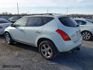 2004 Nissan Murano SE with VIN JN8AZ08W64W323687, listed as a IAAI auction lot 41714333 with 1 mi miles. Bid and sale history available at carsss.com. Image 3.