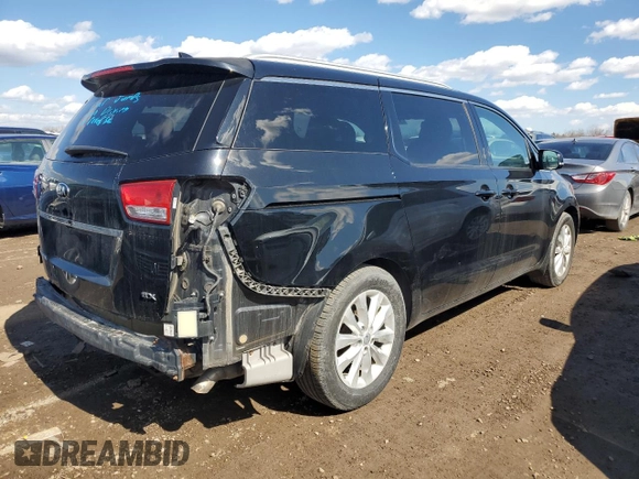 2015 Kia Sedona EX with VIN KNDMC5C19F6025057, listed as a Copart auction lot 50420385 with 145,390 mi miles and Salvage Title. Bid and sale history available at carsss.com. Image 3.