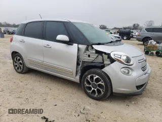 2014 FIAT 500L Lounge with VIN ZFBCFACH9EZ017436, listed as a Copart auction lot 42578185 with 134,621 mi miles and Salvage Title. Bid and sale history available at DreamBid. Image 4.