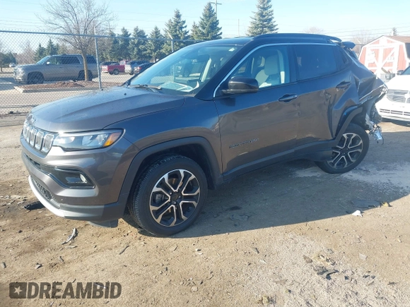 2022 Jeep Compass High Altitude with VIN 3C4NJDCB6NT197452, listed as a IAAI auction lot 41892361 with Not Provided miles and . Bid and sale history available at DreamBid. Image 16.