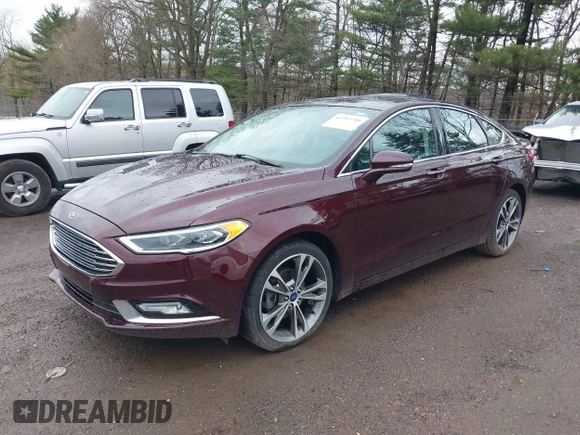 2017 Ford Fusion Titanium with VIN 3FA6P0K9XHR176802, listed as a IAAI auction lot 41953750 with 119,455 mi miles. Bid and sale history available at carsss.com. Image 2.