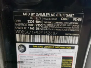 2009 Mercedes-Benz SL 550 z VIN WDBSK71F99F152687, wystawiony jako Copart lot #58904225 z przebiegiem 128 689 mil mil oraz Tytuł czysty. Historia ofert i sprzedaży dostępna na DreamBid. Obrazek 12.