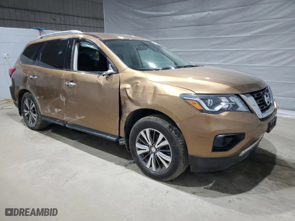 2017 Nissan Pathfinder S with VIN 5N1DR2MMXHC601891, listed as a Copart auction lot 48224485 with 96,224 mi miles and Salvage Title. Bid and sale history available at carsss.com. Image 4.
