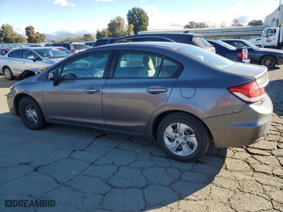 2013 Honda Civic Sdn LX with VIN 19XFB2F5XDE212789, listed as a Copart auction lot 44382615 with 171,029 mi miles and Salvage Title. Bid and sale history available at carsss.com. Image 2.