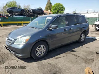 2005 Honda Odyssey EX z VIN 5FNRL38405B411916, wystawiony jako Copart lot #57912645 z przebiegiem 191 463 mil mil oraz Szkoda całkowita • Salvage title. Historia ofert i sprzedaży dostępna na DreamBid. Obrazek 1.