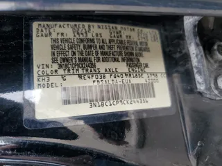 2012 Nissan Versa S with VIN 3N1BC1CP9CK244356, listed as a Copart auction lot 51953855 with 76,628 mi miles and Clean Title. Bid and sale history available at DreamBid. Image 13.