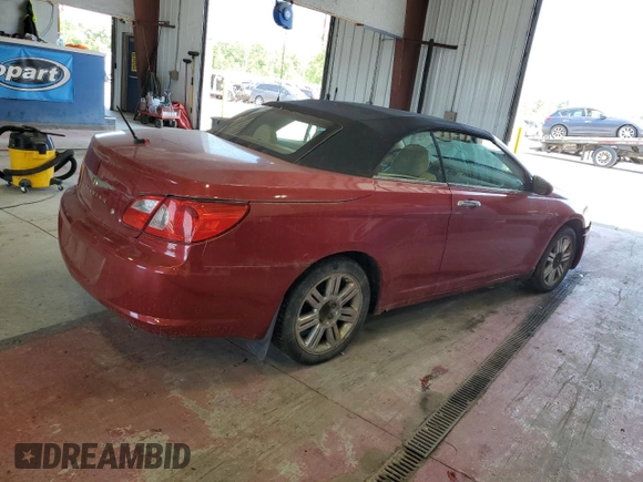 2008 Chrysler Sebring Limited with VIN 1C3LC65M88N137564, listed as a Copart auction lot 65899535 with 120,274 mi miles and Clean title. Bid and sale history available at DreamBid. Image 3.