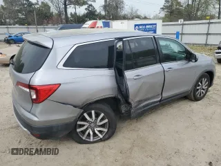 2020 Honda Pilot EX-L with VIN 5FNYF5H59LB020770, listed as a Copart auction lot 51769405 with 38,063 mi miles and Salvage Title. Bid and sale history available at carsss.com. Image 3.