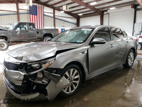 2018 Kia Optima S with VIN 5XXGT4L39JG272906, listed as a Copart auction lot 54853925 with 87,053 mi miles and Salvage Title. Bid and sale history available at carsss.com. Image 1.