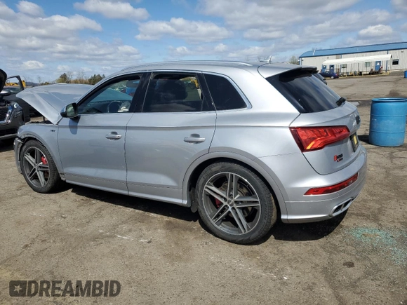 2018 Audi SQ5 with VIN WA1C4BFY8J2107260, listed as a Copart auction lot 52374385 with 53,556 mi miles and Salvage Title. Bid and sale history available at DreamBid. Image 2.