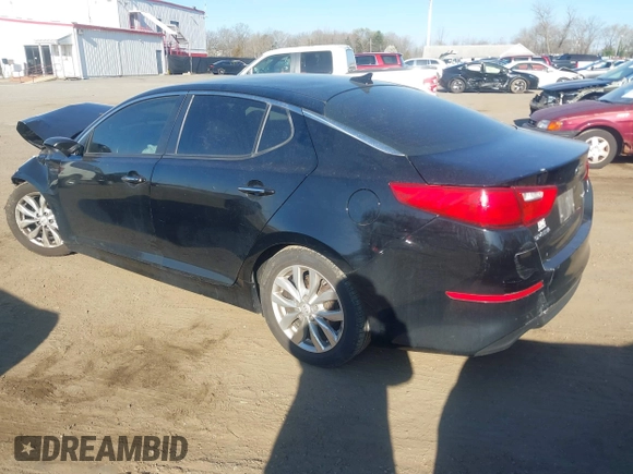2015 Kia Optima EX with VIN 5XXGN4A7XFG424005, listed as a IAAI auction lot 41894152 with 162,400 mi miles. Bid and sale history available at carsss.com. Image 3.