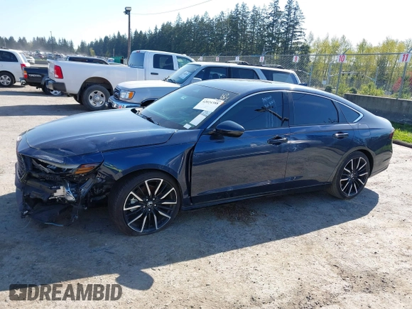 2023 Honda Accord Touring with VIN 1HGCY2F8XPA032989, listed as a IAAI auction lot 42024388 with 17,585 mi miles and . Bid and sale history available at DreamBid. Image 14.