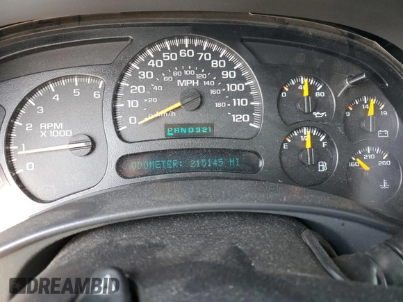 2004 Chevrolet Suburban LT with VIN 3GNFK16T24G168520, listed as a Copart auction lot 64969795 with 215,145 mi miles and Salvage title. Bid and sale history available at DreamBid. Image 9.