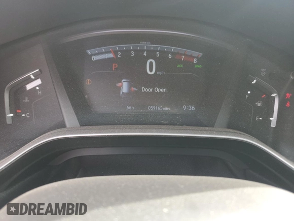 2020 Honda CR-V EX with VIN 5J6RW1H56LL013649, listed as a Copart auction lot 48021775 with 59,163 mi miles and Salvage Title. Bid and sale history available at carsss.com. Image 9.