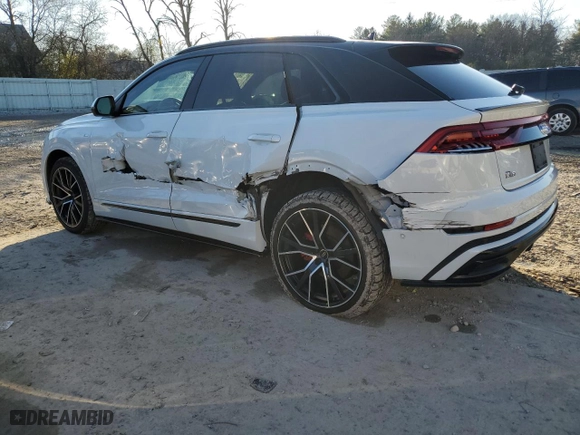2022 Audi Q8 Premium Plus with VIN WA1EVBF16ND010075, listed as a Copart auction lot 79409044 with 28,594 mi miles and Salvage Title. Bid and sale history available at carsss.com. Image 2.