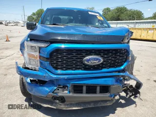 2021 Ford F-150 XL with VIN 1FTEX1EP8MFC94005, listed as a Copart auction lot 57518465 with 32,149 mi miles and Salvage title. Bid and sale history available at DreamBid. Image 5.