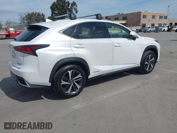 2021 Lexus NX 300h with VIN JTJGJRDZ2M5012553, listed as a IAAI auction lot 41850243 with 56,737 mi miles and . Bid and sale history available at DreamBid. Image 4.