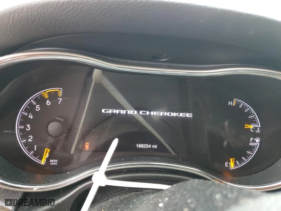 2016 Jeep Grand Cherokee Limited 75th Anniversary with VIN 1C4RJFBT4GC313141, listed as a Copart auction lot 43444265 with 168,254 mi miles and Salvage Title. Bid and sale history available at carsss.com. Image 9.