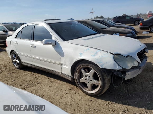 2006 Mercedes-Benz C 230 Sport with VIN WDBRF52H76F792822, listed as a Copart auction lot 50024555 with 191,651 mi miles and Salvage Title. Bid and sale history available at carsss.com. Image 4.