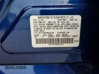 2016 Infiniti Q50 Red Sport 400 with VIN JN1FV7APXGM420158, listed as a Copart auction lot 43395405 with 114,943 mi miles and Salvage title. Bid and sale history available at DreamBid. Image 14.