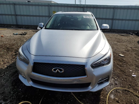 2017 Infiniti Q50 2.0t with VIN JN1CV7AR8HM682427, listed as a Copart auction lot 48676675 with 56,318 mi miles and Salvage Title. Bid and sale history available at carsss.com. Image 5.
