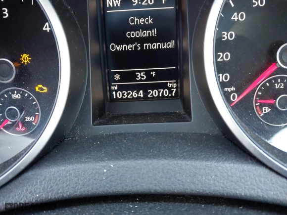 2013 Volkswagen Golf TDI with VIN WVWDM7AJ0DW138100, listed as a IAAI auction lot 41978728 with 103,264 mi miles. Bid and sale history available at carsss.com. Image 15.