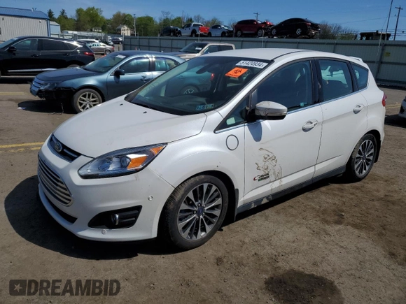 2017 Ford C-Max Energi Titanium with VIN 1FADP5FU1HL106901, listed as a Copart auction lot 51424934 with 0 mi miles. Bid and sale history available at carsss.com. Image 1.
