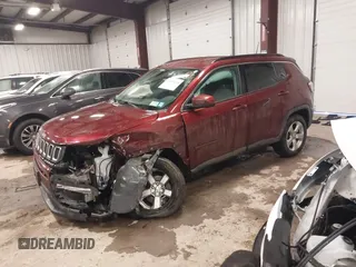 2020 Jeep Compass Latitude with VIN 3C4NJDBB9LT255911, listed as a IAAI auction lot 41398228 with 105,264 mi miles. Bid and sale history available at carsss.com. Image 2.