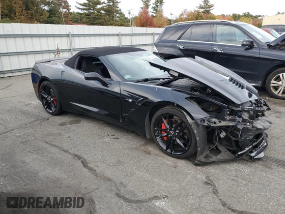 2014 Chevrolet Corvette 1LT with VIN 1G1YB3D71E5113044, listed as a Copart auction lot 75619924 with 44,302 mi miles and Salvage Title. Bid and sale history available at carsss.com. Image 4.