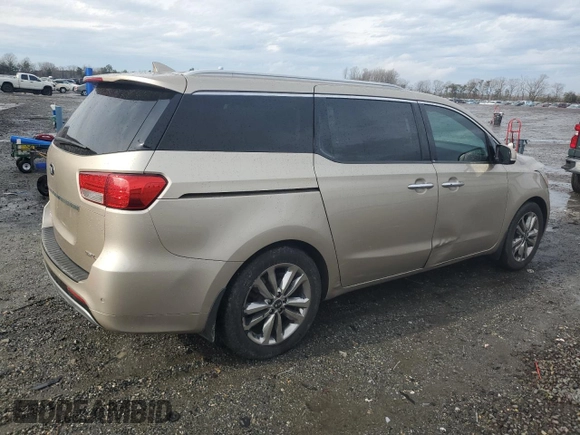 2015 Kia Sedona SX-L with VIN KNDME5C12F6031793, listed as a Copart auction lot 43320815 with 152,432 mi miles and Salvage Title. Bid and sale history available at DreamBid. Image 3.