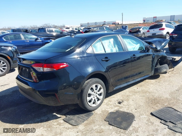 2023 Toyota Corolla LE with VIN 5YFB4MDE9PP076908, listed as a IAAI auction lot 41761902 with 9,049 mi miles. Bid and sale history available at carsss.com. Image 4.