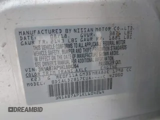 2019 Nissan Sentra SV z VIN 3N1AB7AP1KL604264, wystawiony jako IAAI lot #42304142 z przebiegiem 87 506 mil mil oraz . Historia ofert i sprzedaży dostępna na DreamBid. Obrazek 9.