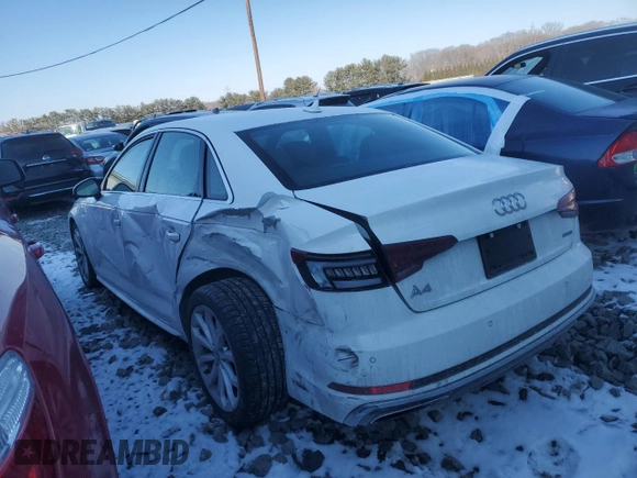 2019 Audi A4 Prestige z VIN WAUFNAF47KN003184, wystawiony jako Copart lot #42340165 z przebiegiem 48 956 mil mil oraz Szkoda całkowita • Salvage title. Historia ofert i sprzedaży dostępna na DreamBid. Obrazek 2.