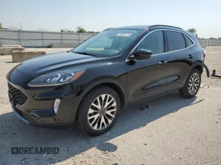 2020 Ford Escape Titanium z VIN 1FMCU9J95LUA37590, wystawiony jako Copart lot #59903775 z przebiegiem 91 068 mil mil oraz Szkoda całkowita • Salvage title. Historia ofert i sprzedaży dostępna na DreamBid. Obrazek 1.