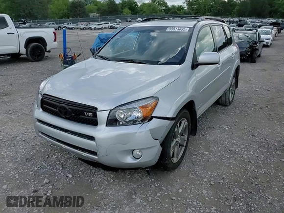 2008 Toyota RAV4 Sport with VIN JTMBK32V185056847, listed as a Copart auction lot 55513695 with 205,866 mi miles and Salvage title. Bid and sale history available at DreamBid. Image 14.