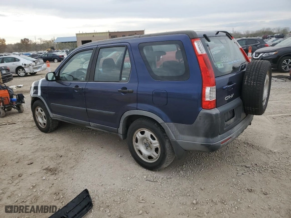 2005 Honda CR-V LX with VIN JHLRD68595C005981, listed as a Copart auction lot 79957394 with 188,472 mi miles and Salvage Title. Bid and sale history available at carsss.com. Image 2.