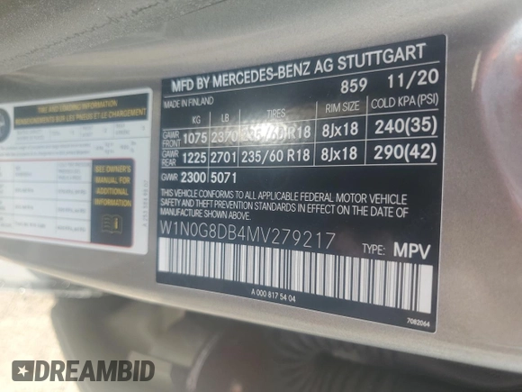 2021 Mercedes-Benz GLC 300 with VIN W1N0G8DB4MV279217, listed as a Copart auction lot 56144895 with 34,886 mi miles and Salvage title. Bid and sale history available at DreamBid. Image 13.