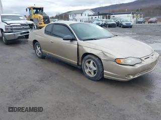 2005 Chevrolet Monte Carlo LS with VIN 2G1WW12E559244272, listed as a IAAI auction lot 41731695 with 144,831 mi miles. Bid and sale history available at carsss.com. Image 1.