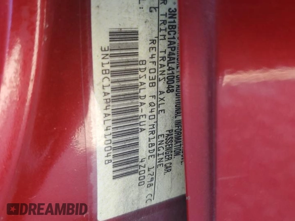 2010 Nissan Versa S with VIN 3N1BC1AP4AL410048, listed as a Copart auction lot 61836735 with 161,774 mi miles and Clean title. Bid and sale history available at DreamBid. Image 13.