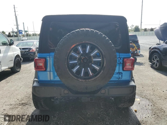 2022 Jeep Wrangler Sport S with VIN 1C4HJXAGXNW271320, listed as a Copart auction lot 63570705 with 14,840 mi miles and Salvage title. Bid and sale history available at DreamBid. Image 6.