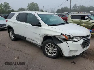 2018 Chevrolet Traverse LS with VIN 1GNEVFKW5JJ145405, listed as a Copart auction lot 71058774 with 129,885 mi miles and Salvage Title. Bid and sale history available at carsss.com. Image 4.