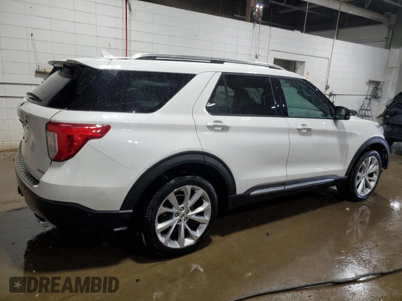 2022 Ford Explorer Platinum with VIN 1FM5K8HC4NGA08755, listed as a Copart auction lot 87959925 with 54,263 mi miles and Salvage Title. Bid and sale history available at carsss.com. Image 3.