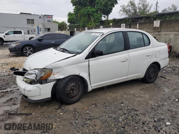 2002 Toyota ECHO with VIN JTDBT123X25021604, listed as a Copart auction lot 59541195 with Not provided miles and Salvage title. Bid and sale history available at DreamBid. Image 1.