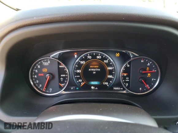 2017 GMC Acadia Denali with VIN 1GKKNXLS2HZ295257, listed as a Copart auction lot 57879415 with 76,953 mi miles and Salvage title. Bid and sale history available at DreamBid. Image 9.