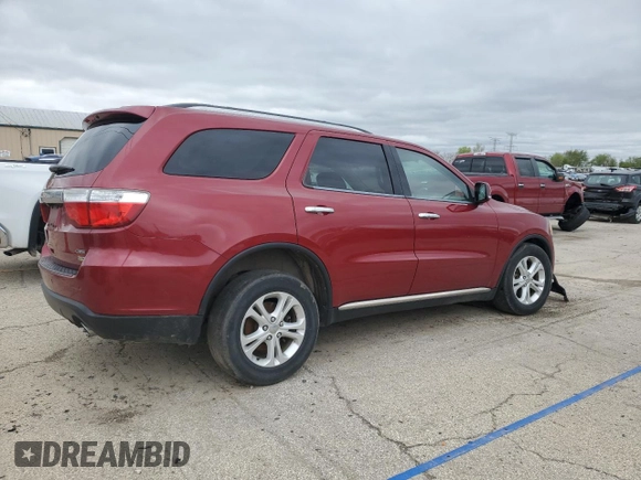 2013 Dodge Durango Crew with VIN 1C4RDJDG9DC691333, listed as a Copart auction lot 53792405 with 165,498 mi miles and Salvage title. Bid and sale history available at DreamBid. Image 3.