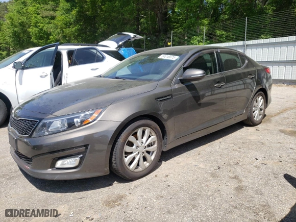 2015 Kia Optima EX with VIN 5XXGN4A76FG391651, listed as a Copart auction lot 54016675 with 155,864 mi miles and Clean Title. Bid and sale history available at carsss.com. Image 1.