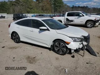 2018 Honda Civic EX-L with VIN JHMFC1F71JX007770, listed as a Copart auction lot 50681835 with 71,808 mi miles and Salvage Title. Bid and sale history available at DreamBid. Image 4.