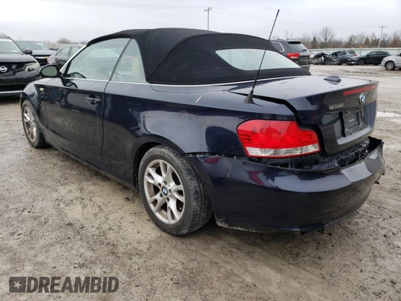 2008 BMW 1 Series 128i with VIN WBAUN13568VH79872, listed as a Copart auction lot 84215904 with 82,388 mi miles and Salvage title. Bid and sale history available at DreamBid. Image 2.
